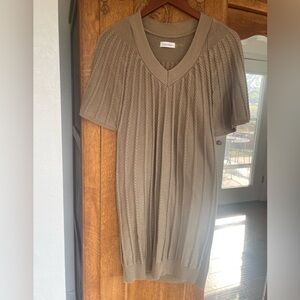 Calvin Klein sweater dress, medium taupe